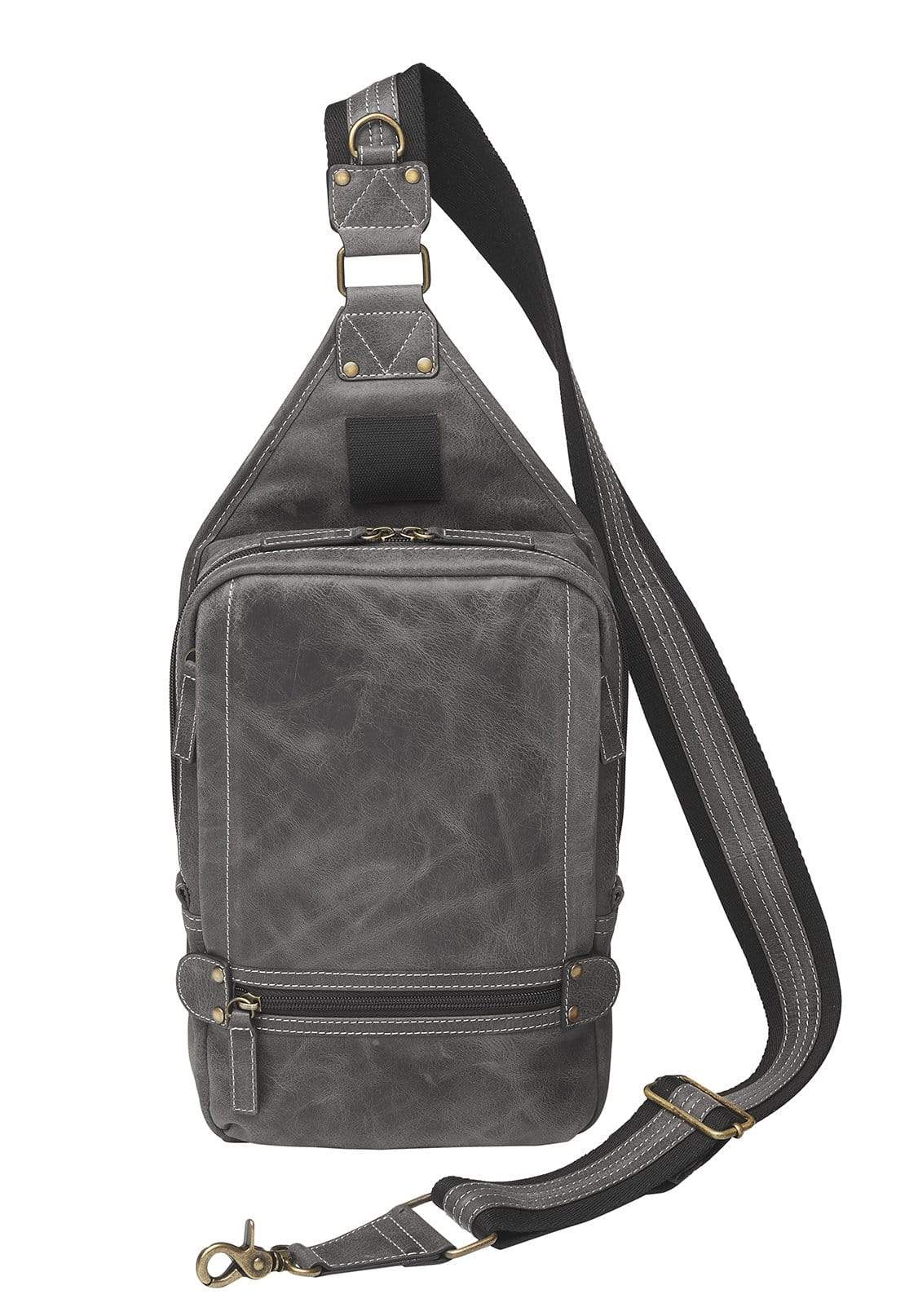 Concealed Carry Distressed Buffalo Sling Backpack by GTM Original