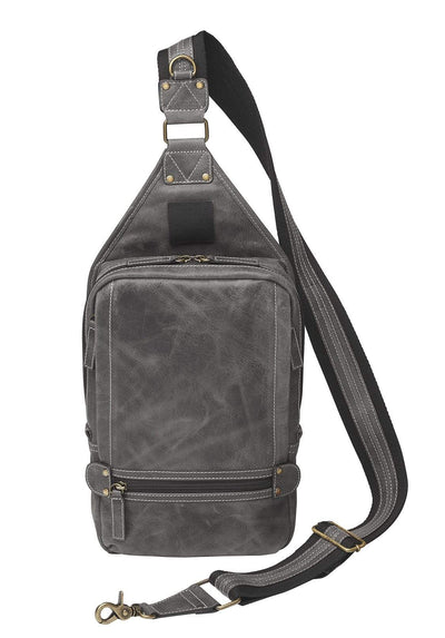 Concealed Carry Distressed Buffalo Sling Backpack by GTM Original