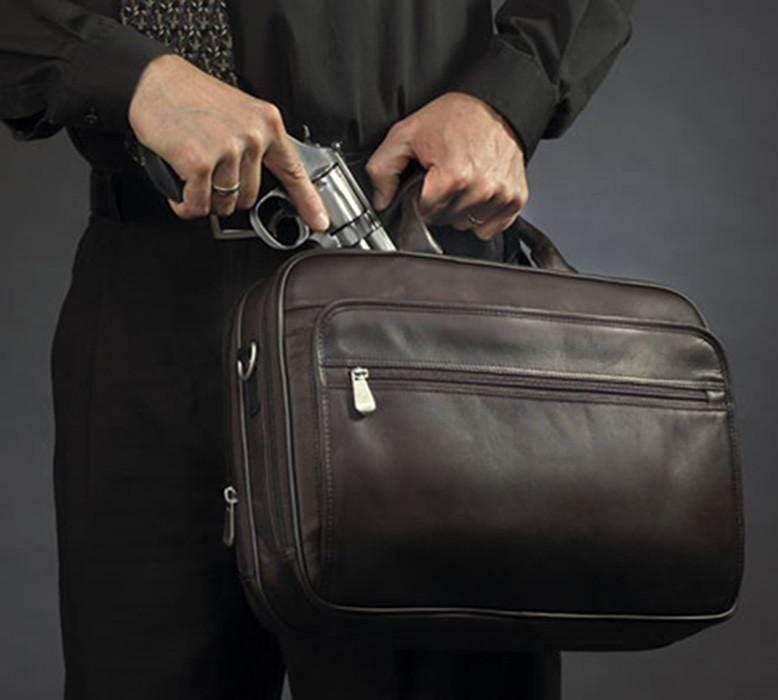 Concealed Carry Leather Briefcase by GTM Original