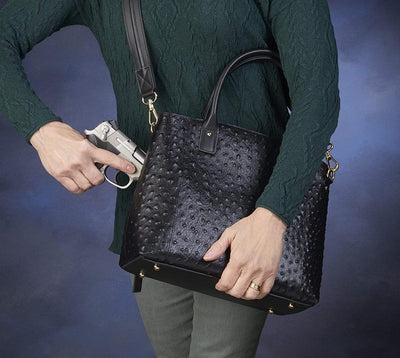 Gun Tote'n Mamas Concealed Carry Purse  Ostrich Town Tote by GTM Original