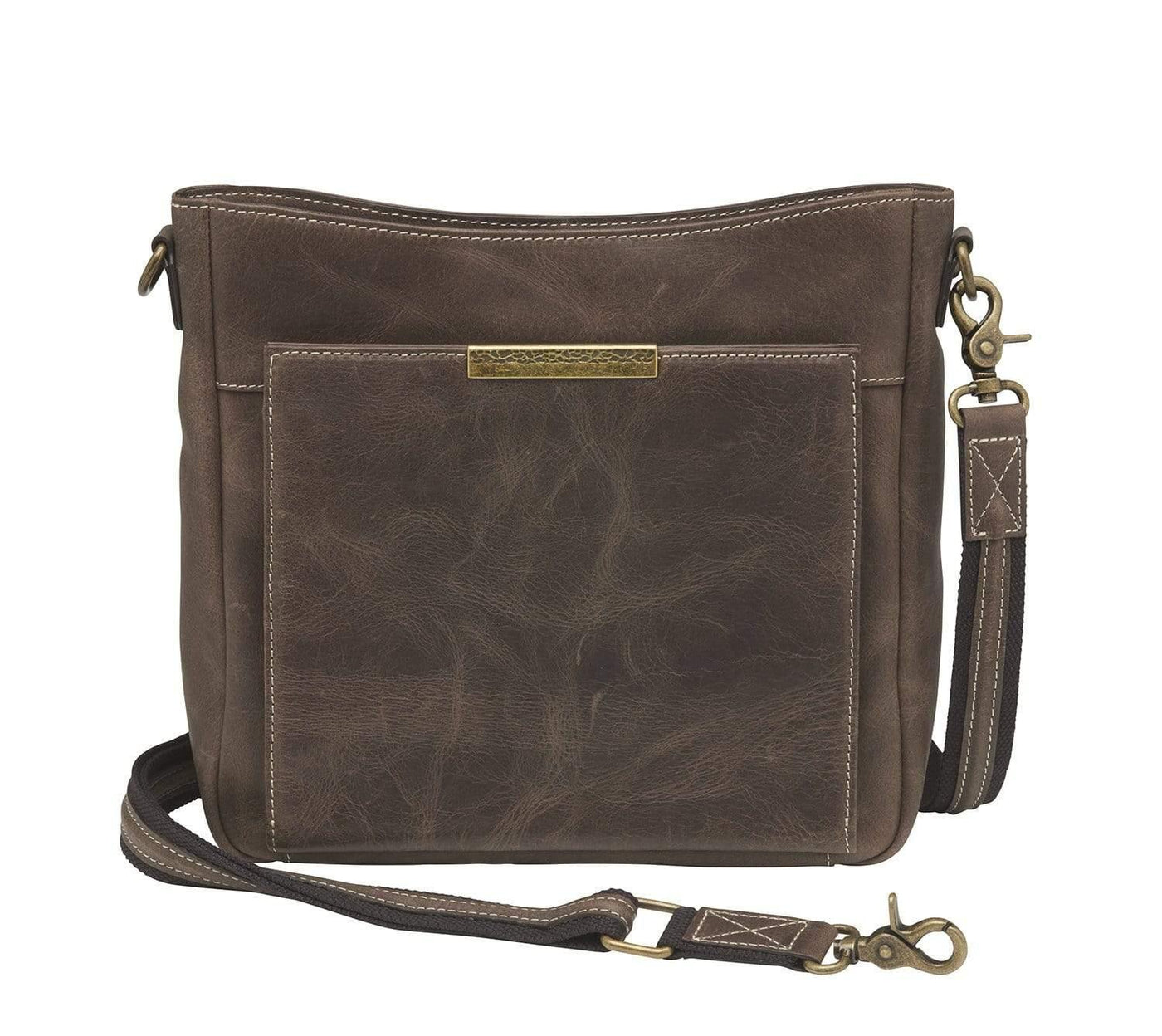 Gun Tote'n Mamas Concealed Carry Purse Brown Concealed Carry Distressed Buffalo Crossbody Organizer Bag by GTM Original