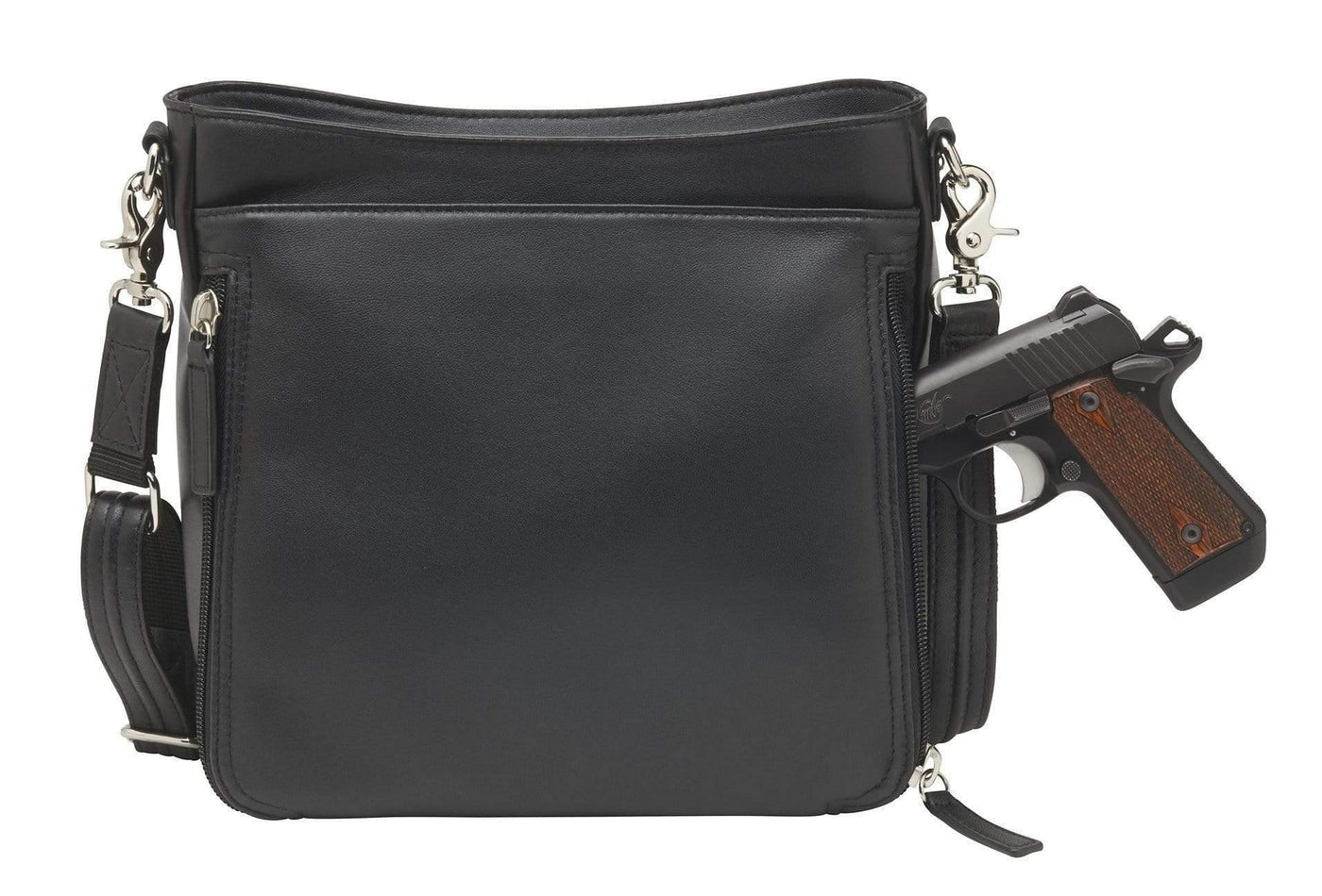 Gun Tote'n Mamas Concealed Carry Purse Concealed Carry Black Lambskin Organizer Bag - GTM/LMB-98