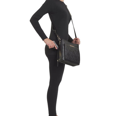 Gun Tote'n Mamas Concealed Carry Purse Concealed Carry Black Lambskin Organizer Bag - GTM/LMB-98