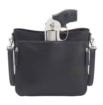 Concealed Carry Cinnamon & Black Cross Body Organizer Bag by GTM Original