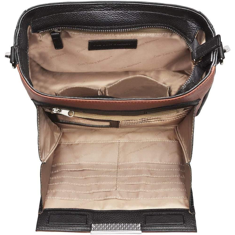 Concealed Carry Cinnamon & Black Cross Body Organizer Bag by GTM Original