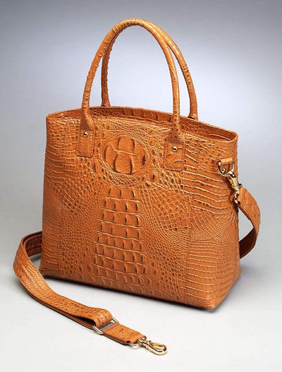Gun Tote'n Mamas Concealed Carry Purse Concealed Carry Croco Debossed American Cowhide Tote Bag by Gun Tote'n Mamas - GTM-53