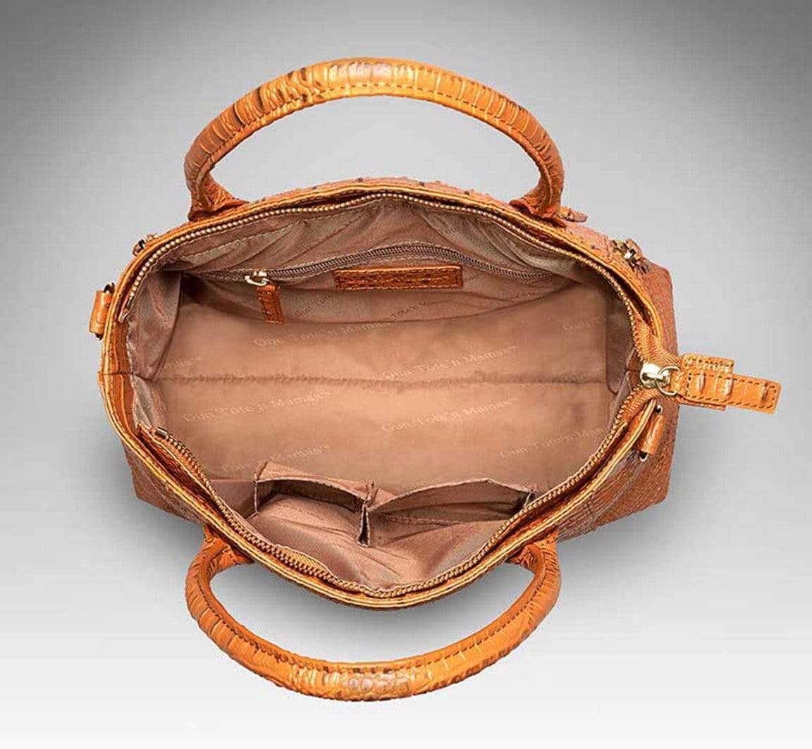 Gun Tote'n Mamas Concealed Carry Purse Concealed Carry Croco Debossed American Cowhide Tote Bag by Gun Tote'n Mamas - GTM-53