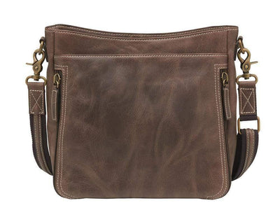 Gun Tote'n Mamas Concealed Carry Purse Brown Concealed Carry Distressed Buffalo Crossbody Organizer Bag by GTM Original