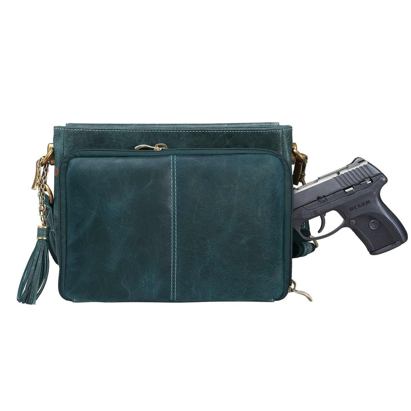 Gun Tote'n Mamas Concealed Carry Raven Cross-Body Bag  $1.00 Off 4.5 Star  Rating w/ Free Shipping and Handling