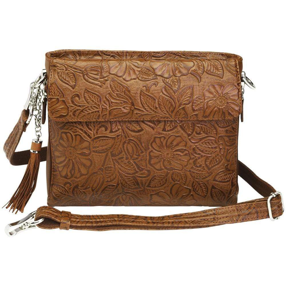 Gun Tote'n Mamas Concealed Carry Purse Tooled Cherry Concealed Carry Tooled American Cowhide - GTM-22