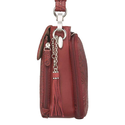 Gun Tote'n Mamas Concealed Carry Purse Tooled Cherry Concealed Carry Tooled American Cowhide - GTM-22