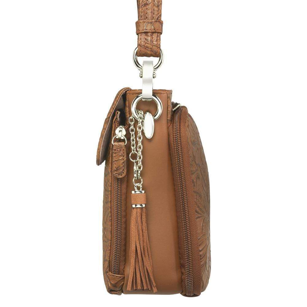 Gun Tote'n Mamas Concealed Carry Purse Tooled Cherry Concealed Carry Tooled American Cowhide - GTM-22