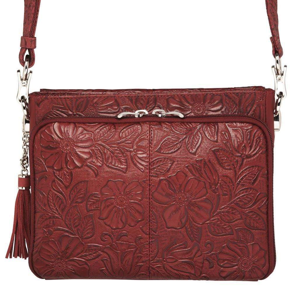 Gun Tote'n Mamas Concealed Carry Purse Tooled Cherry Concealed Carry Tooled American Cowhide - GTM-22