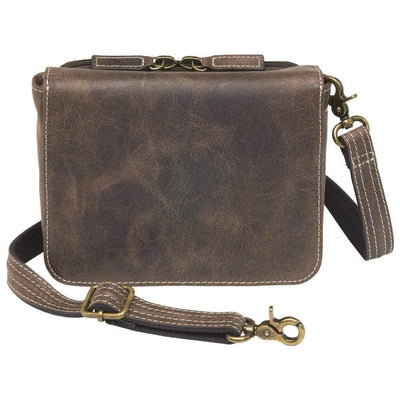 Gun Tote'n Mamas Concealed Carry Purse Distressed Brown Concealed Carry Distressed Buffalo Organizer Crossbody Bag by GTM Original