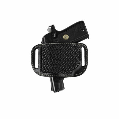 High Caliber Gun compact leather belt holster case