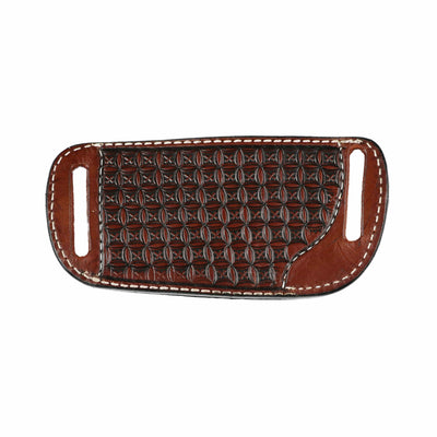 High Caliber Gun compact leather belt holster case (Brown)