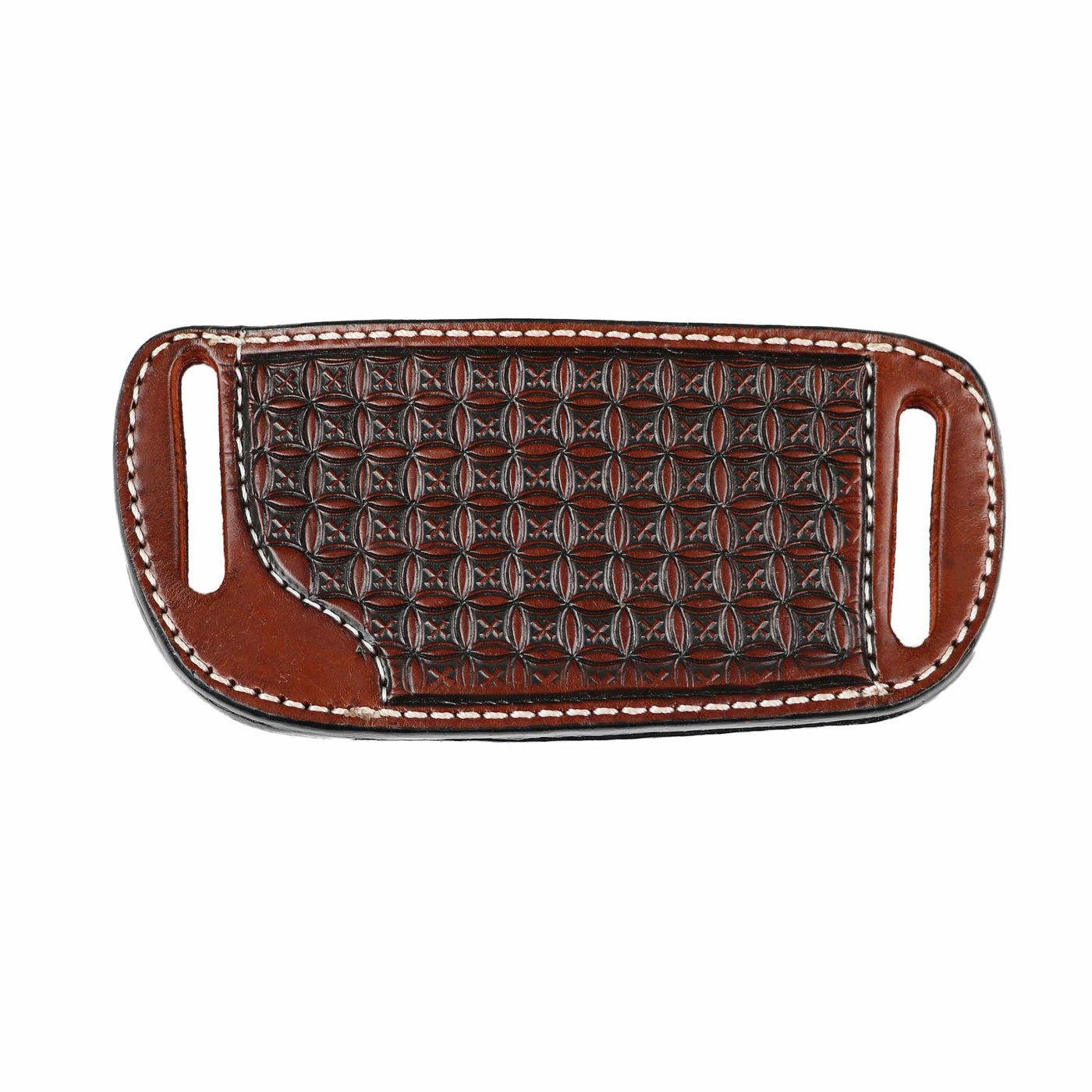 High Caliber Gun compact leather belt holster case (Brown)