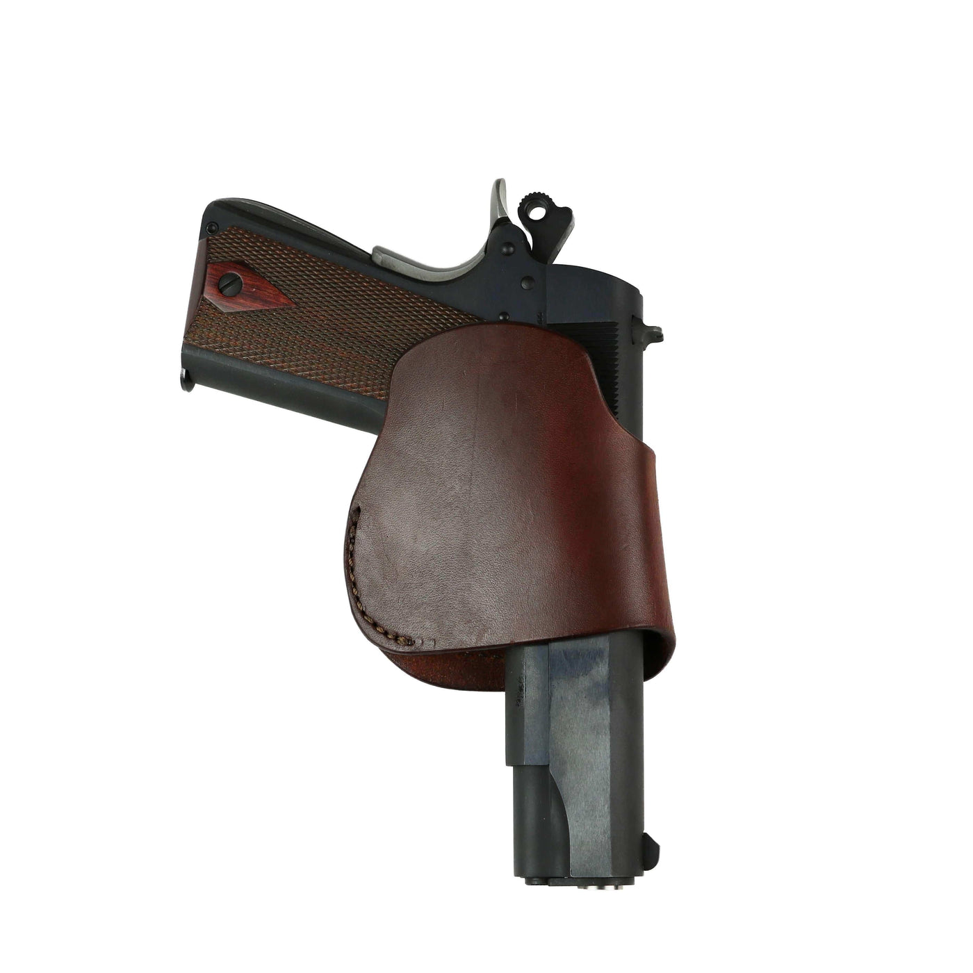 Unisex Compact Leather Clip-on Gun Holster by High Caliber Gun Accessories