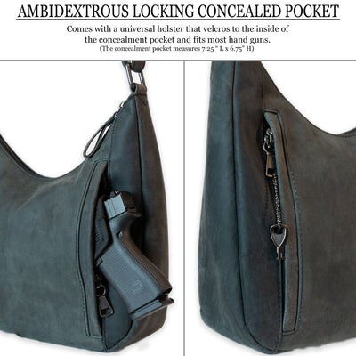 Concealed Carry Penny Hobo Crossbody by UC Leather