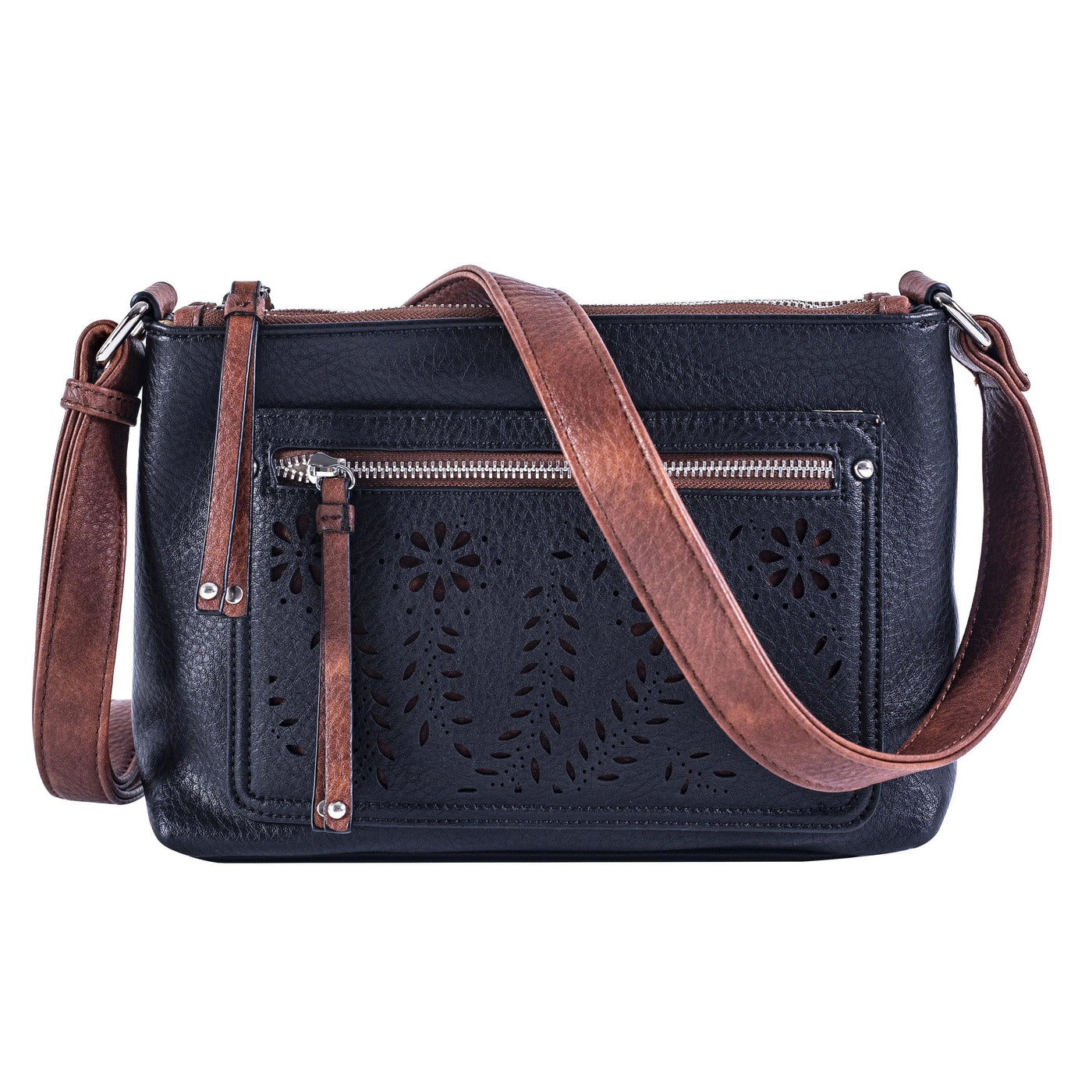 Lady Conceal Concealed Carry Purse Black Concealed Carry Hailey Crossbody Bag by Lady Conceal