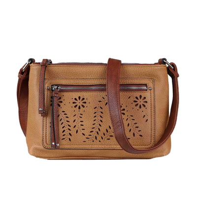 Lady Conceal Concealed Carry Purse Brown Concealed Carry Hailey Crossbody Bag by Lady Conceal