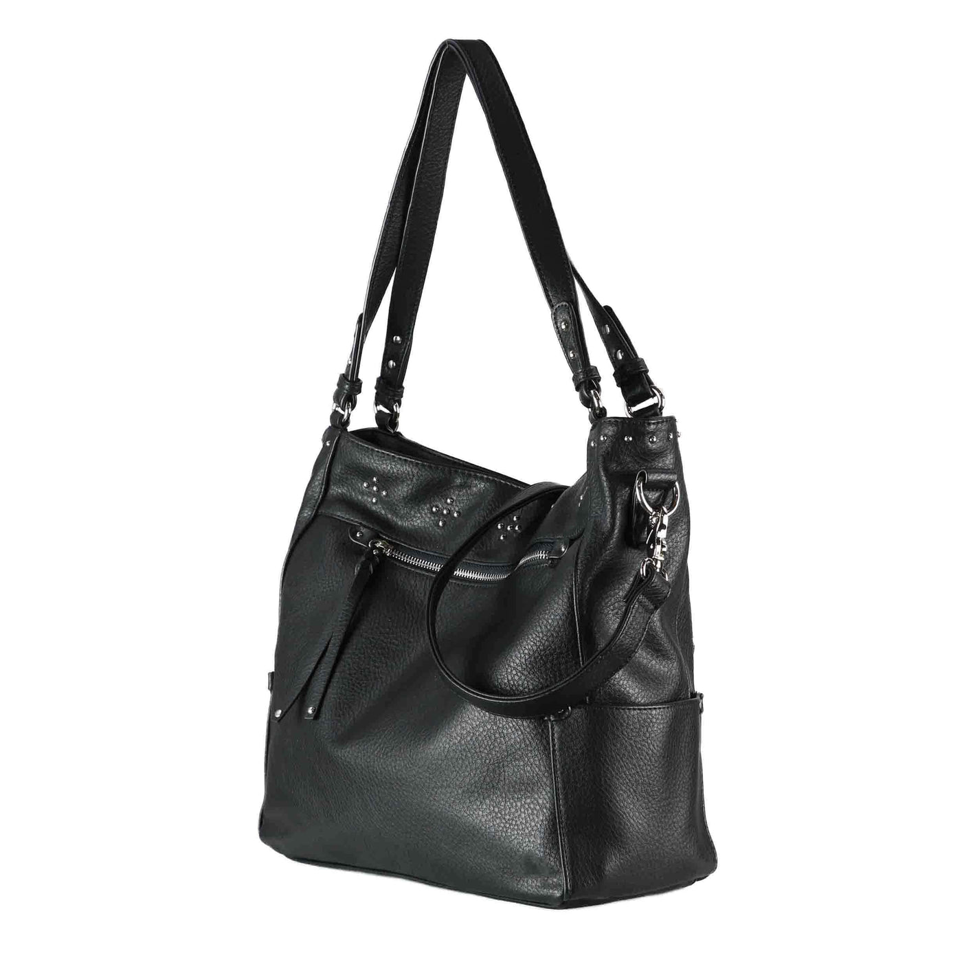 Lady Conceal Concealed Carry Purse Mahogany Concealed Carry Brooklyn Tote Bag - Black by Lady Conceal