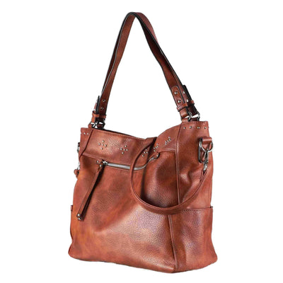 Lady Conceal Concealed Carry Purse Mahogany Concealed Carry Brooklyn Tote Bag by Lady Conceal