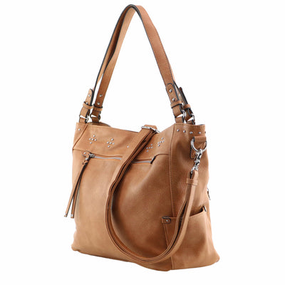 Lady Conceal Concealed Carry Purse Mahogany Concealed Carry Brooklyn Tote Bag - Brown by Lady Conceal