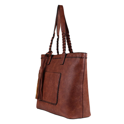 Lady Conceal Concealed Carry Purse Cinnamon Concealed Carry Cora Tote Bag by Lady Conceal