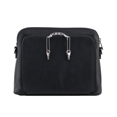 Lady Conceal Concealed Carry Purse Black Concealed Carry Evelyn Leather Crossbody Bag by Lady Conceal