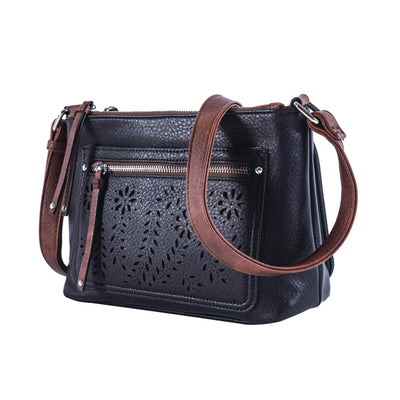 Lady Conceal Concealed Carry Purse Black Concealed Carry Hailey Crossbody Bag by Lady Conceal