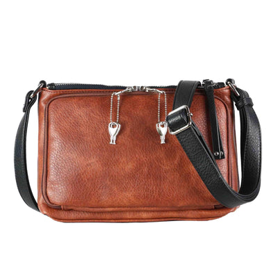 Lady Conceal Concealed Carry Purse Brown Concealed Carry Hailey Crossbody Bag by Lady Conceal