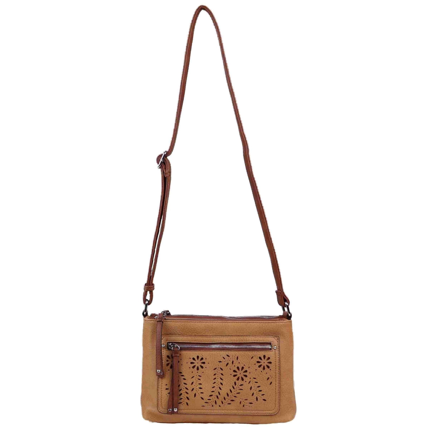 Lady Conceal Concealed Carry Purse Brown Concealed Carry Hailey Crossbody Bag by Lady Conceal