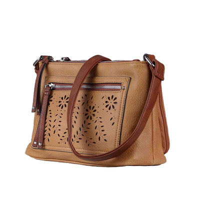 Lady Conceal Concealed Carry Purse Brown Concealed Carry Hailey Crossbody Bag by Lady Conceal