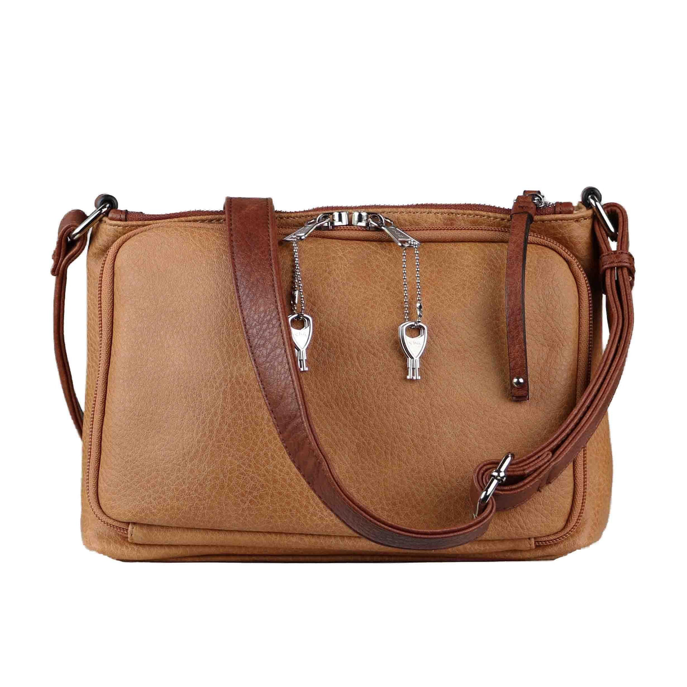 Lady Conceal Concealed Carry Purse Brown Concealed Carry Hailey Crossbody Bag by Lady Conceal