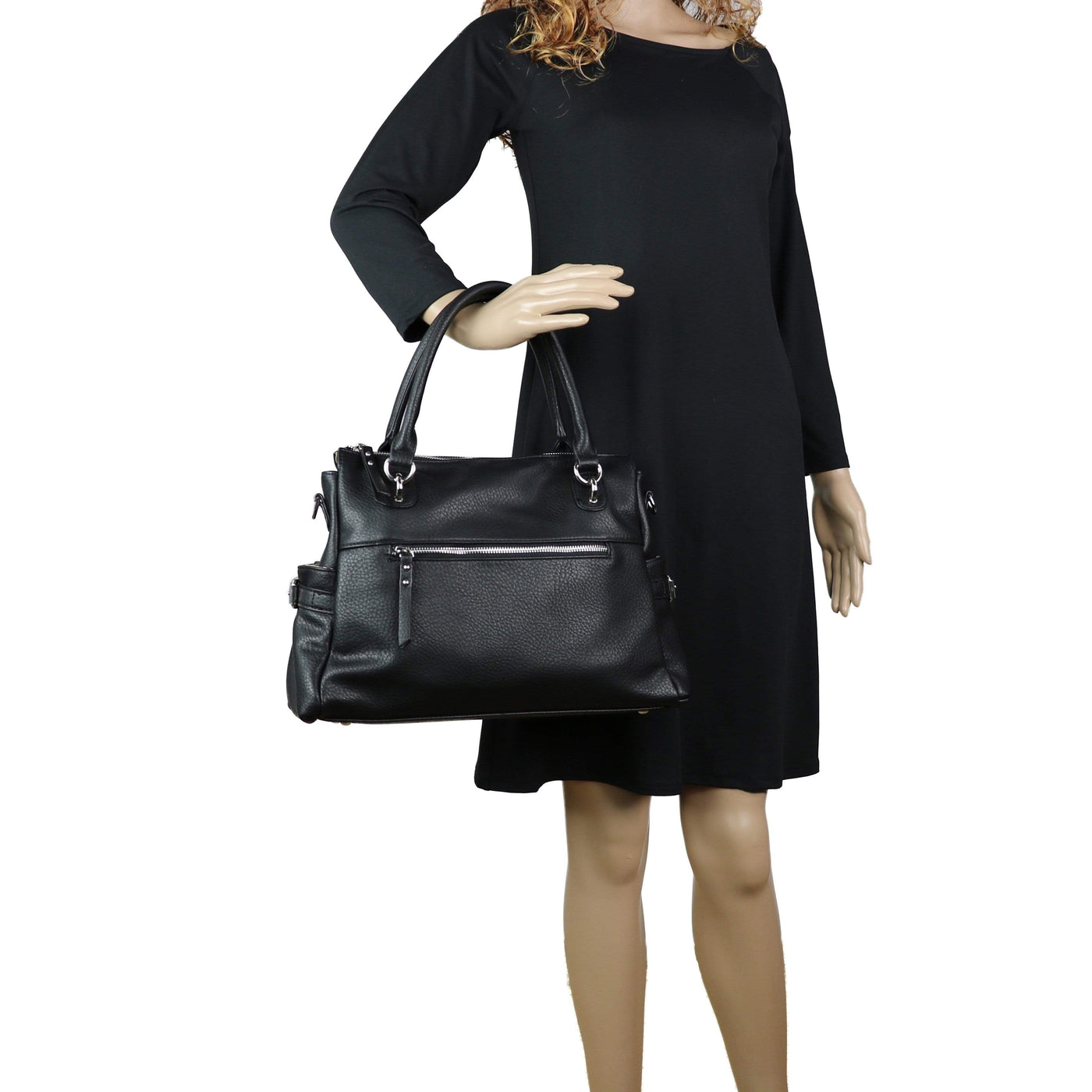 Concealed Carry Jessica Satchel Black by Lady Conceal