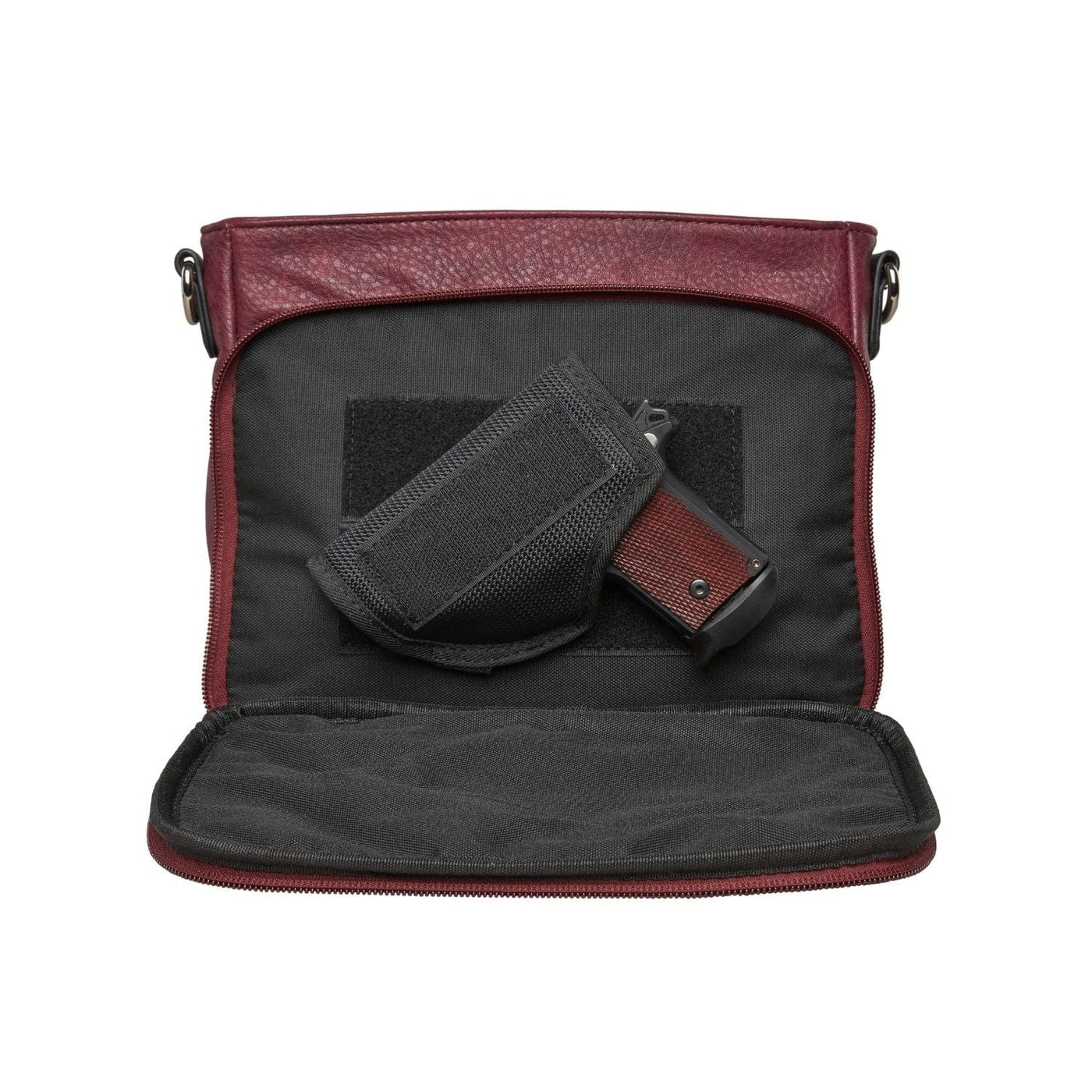 Lady Conceal Concealed Carry Purse Black Concealed Carry Stitched Skylar Crossbody Organizer