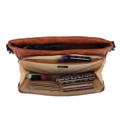 Lady Conceal Concealed Carry Purse Black Concealed Carry Stitched Skylar Crossbody Organizer