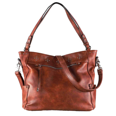 Lady Conceal Concealed Carry Purse Mahogany Concealed Carry Brooklyn Tote Bag by Lady Conceal