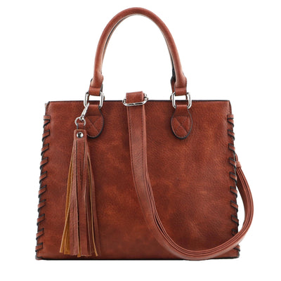 Lady Conceal Concealed Carry Purse Mahogany Concealed Carry Ann Satchel Bag by Lady Conceal