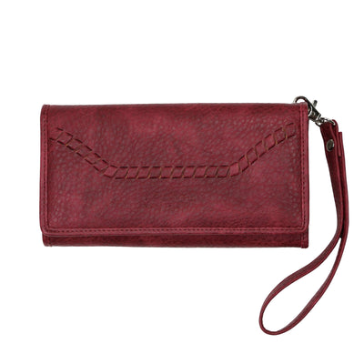 Lady Conceal Wallets Mahogany RFID Blocking Multi-Card Clutch Morgan Wallet