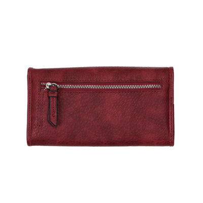 Lady Conceal Wallets Mahogany RFID Blocking Multi-Card Clutch Morgan Wallet