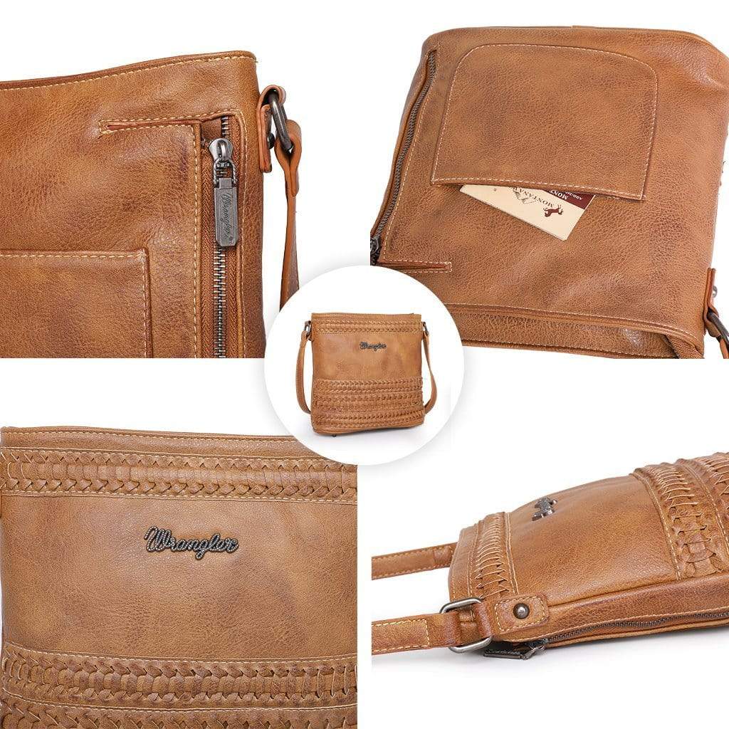 Montana West Concealed Carry Purse Brown Concealed Carry Crossbody Bag by Wrangler/Montana West