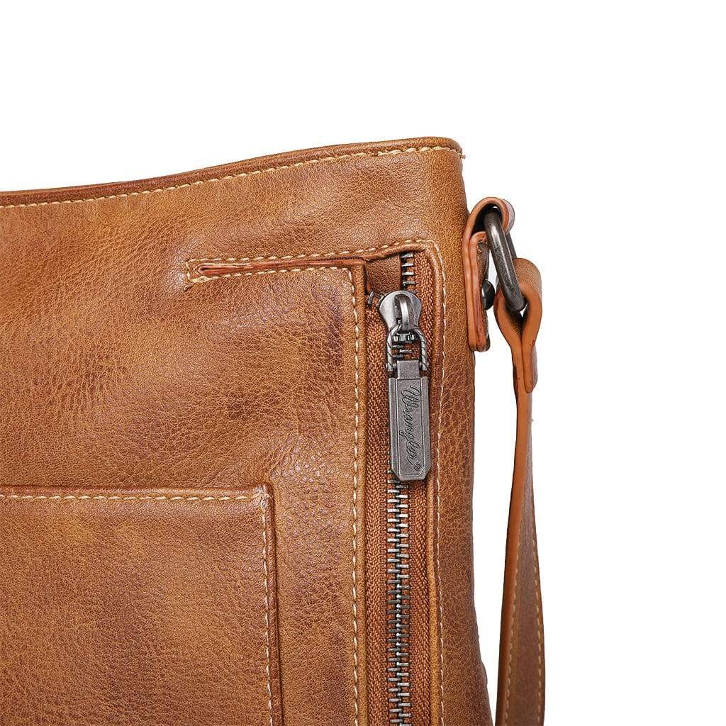 Montana West Concealed Carry Purse Brown Concealed Carry Crossbody Bag by Wrangler/Montana West