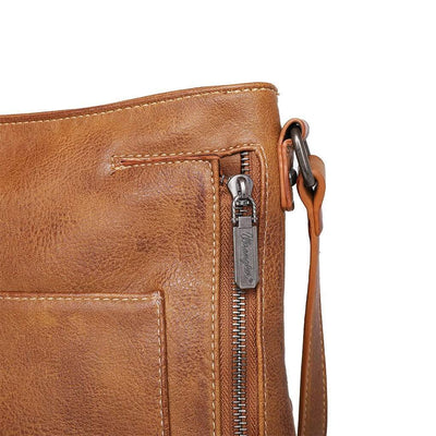 Montana West Concealed Carry Purse Brown Concealed Carry Crossbody Bag by Wrangler/Montana West