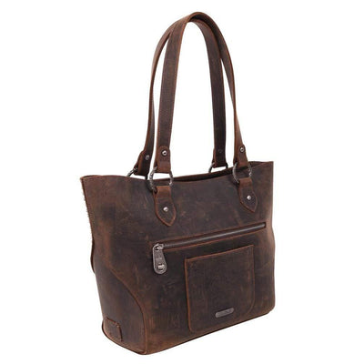 Montana West Concealed Carry Purse Distressed Leather Tote by Montana West