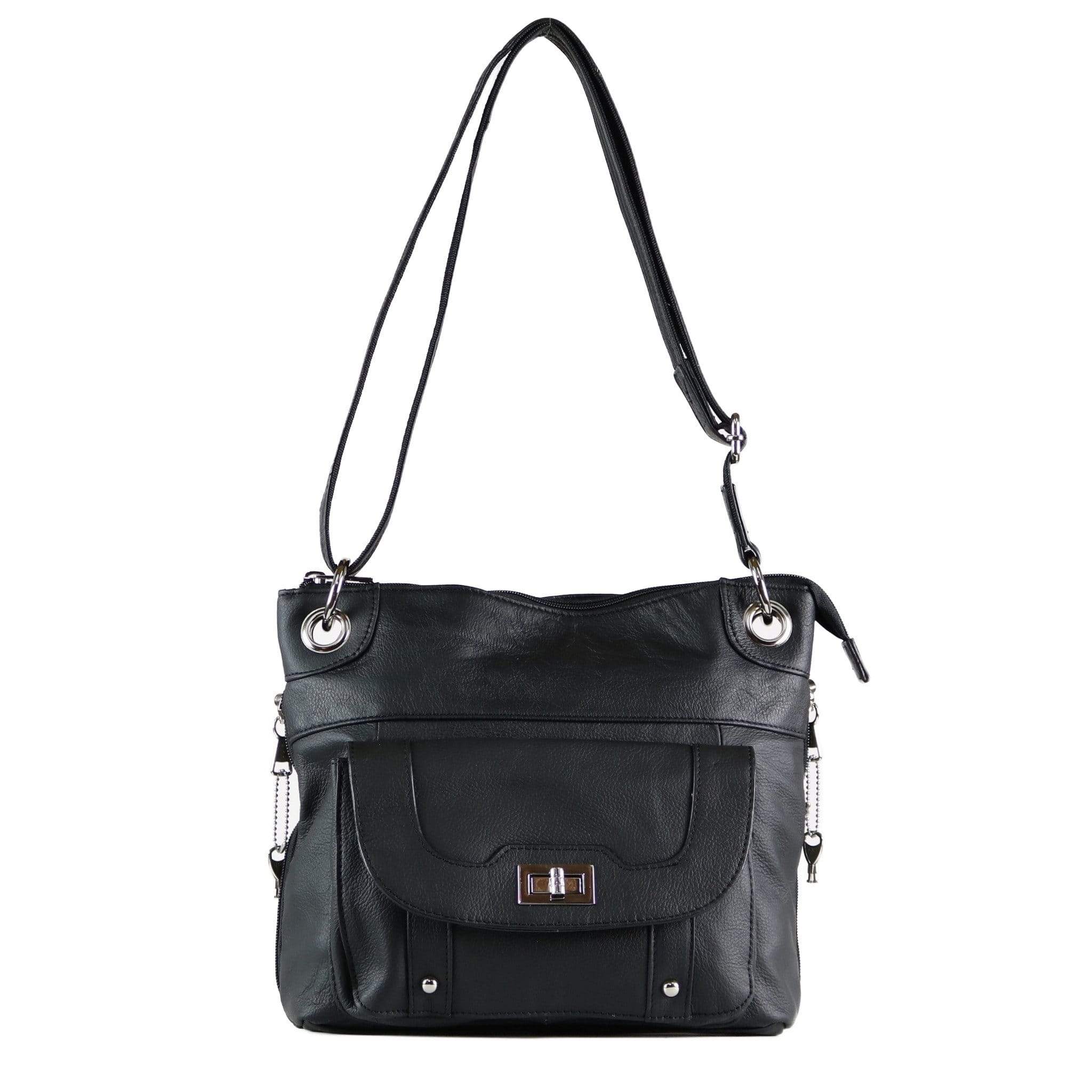 Concealed Carry Twist Lock Pocket Crossbody Bag by Roma Leathers – www ...