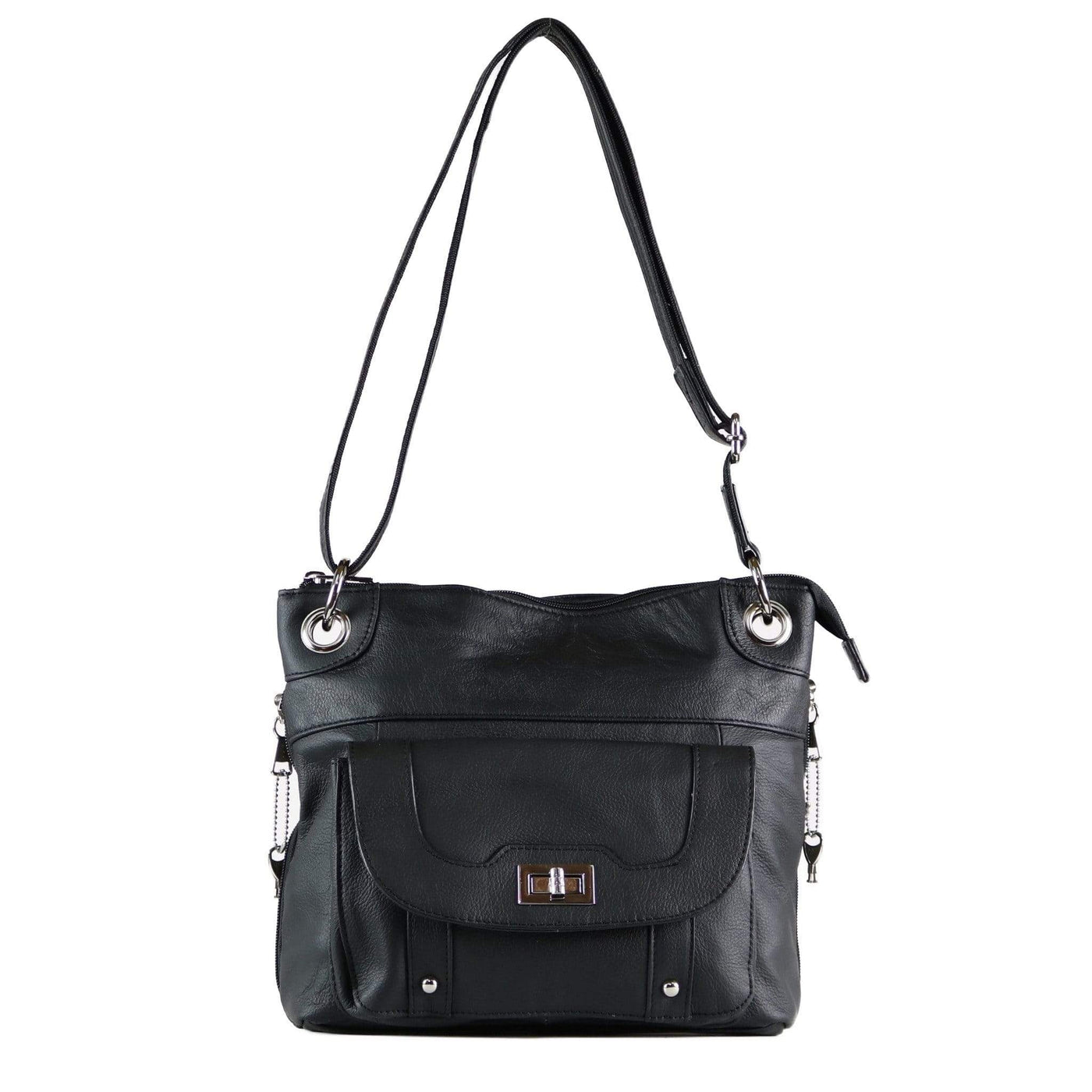 Concealed Carry Twist Lock Pocket Crossbody by Roma Leathers