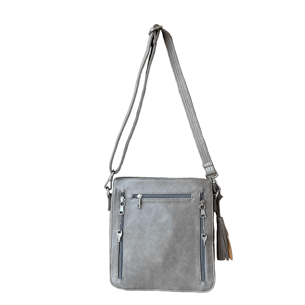  Concealed Carry Purse Gray Concealed Carry Braided Crossbody Purse by Roma Leathers