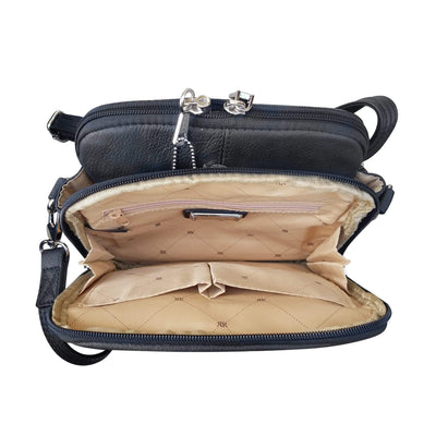 Concealed Carry Leather Crossbody Organizer by Roma Leathers